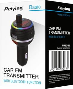 Transmiter FM PeiYing Transmiter samochodowy FM z funkcą bluetooth i dwoma gniazdami USB 4