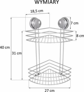 Koszyk prysznicowy YokaHome narożny chrom (CH.GAVI-KN2) 3
