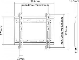 Sbox Uchwyt ścienny PLB-2222F 23'' - 43'' 4