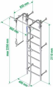 Romana Drabinka gimnastyczna Kometa Next-3 Romana niebieski 14