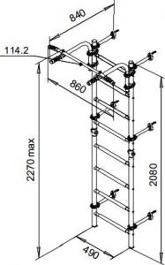 Romana Drabinka gimnastyczna Kometa Next 1 Romana niebieska 4