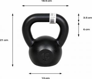 Kettlebell UnderFit Kettlebell żeliwny czarny UNDERFIT 10 kg 3