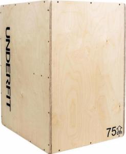 UnderFit Skrzynia drewniana plyometryczna UNDERFIT 75x60x50 cm 3