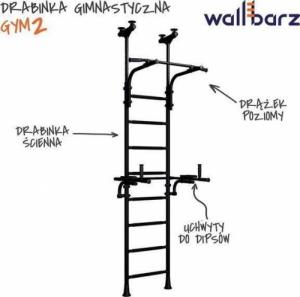 Wallbarz Drabinka gimnastyczna metalowa Gym 2 Wallbarz czarna 4