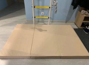 Wallbarz Materac gimnastyczny 3-częściowy 41503 150 cm x 100 cm x 10 cm beżowy 4