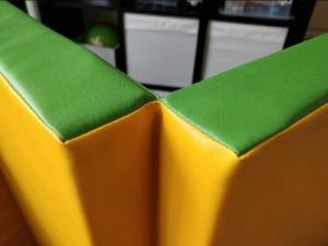 Wallbarz Materac gimnastyczny 3-częściowy 41503 150 cm x 100 cm x 10 cm beżowy 6