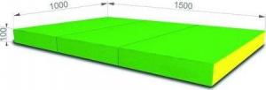 Wallbarz Materac gimnastyczny 3-częściowy 33755 150 cm x 100 cm x 10 cm jasnozielony 2