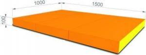 Wallbarz Materac gimnastyczny 3-częściowy 33757 150 cm x 100 cm x 10 cm pomarańczowy 2