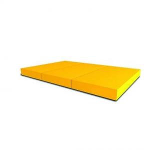 Wallbarz Materac gimnastyczny 3-częściowy 33758 150 cm x 100 cm x 10 cm żółty 1
