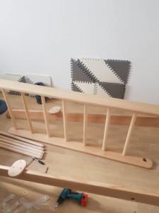 Babygame Domowy Plac zabaw Drabinka Czempion biało-różowa 13