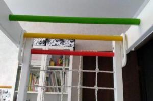 Babygame Domowy Plac zabaw Drabinka Czempion biało-różowa 4