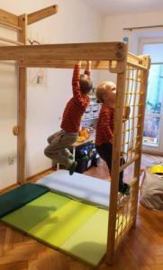 Babygame Domowy Plac zabaw Drabinka Czempion biało-różowa 7