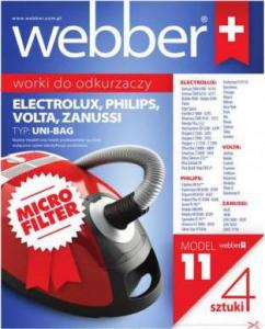 Worek do odkurzacza Webber WEBBER Worki do odkurzaczy micro UNI BAG PHILIPS/ELECTROLUX (11) 4 szt. 1