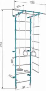 Gamma Drabinka gimnastyczna Pastel 1 Gamma turkusowa 4