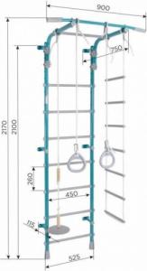 Gamma Drabinka gimnastyczna Pastel 2 Gamma błękitna 3