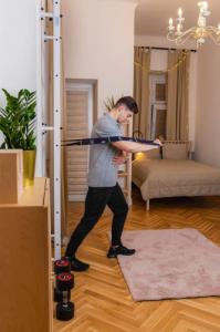 BenchK Drabinka gimnastyczna z drewnianymi szczebelkami 310W/710W BenchK 240 x 67 cm 3