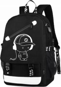 Bezpieczny Duży plecak szkolny tornister USB LED 2