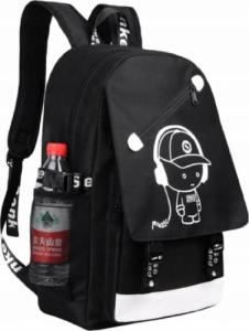 Bezpieczny Duży plecak szkolny tornister USB LED 4