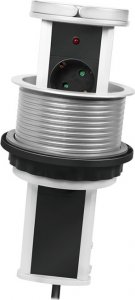 LogiLink Retractable table strip 3 sockets 1.8 M Logilink PL SCHUKOX3 / Ø 10cm LPS235A 2