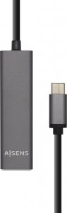 HUB USB Aisens HUB 4-PORT USB 3.0 Aisens 480MBIT/S GRAY 4XUSB 3.0/1XUSB-C 3.1 MALE/ 480Mbit/s A109-0403 1