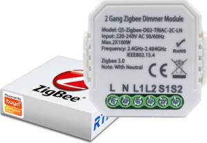 RTX Ściemniacz 2 Kanały Dopuszkowy Zigbee Tuya 1