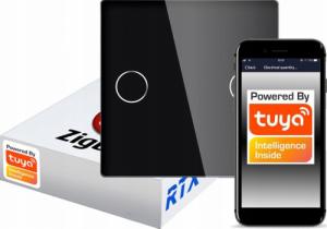RTX Włącznik Dotykowy Czarny 2obw. Zigbee Tuya RTX SH 1