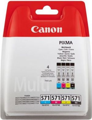 Tusz Canon CLI-571 C/M/Y/BK + 50x PP-201 (351203740) 1