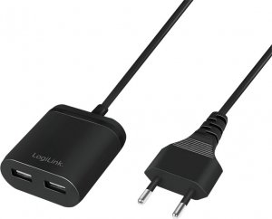 Ładowarka LogiLink USB charger Logilink PA0255 black 2xUSB / 5VDC / 2.4 A PA0255 1