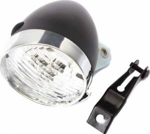 Aptel Przednia Lampka Rowerowa Retro 3xLED czarny chrom ZD14A 3