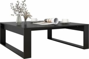 vidaXL Stolik kawowy, czarny, 100x100x35 cm, płyta wiórowa 4