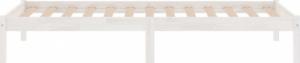 vidaXL Rama łóżka, biała, lite drewno sosnowe, 90 x 200 cm 6