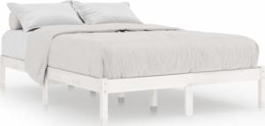 vidaXL vidaXL Rama łóżka, biała, lite drewno sosnowe, 140 x 190 cm 2