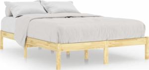 vidaXL vidaXL Rama łóżka, lite drewno sosnowe, 135x190 cm 2