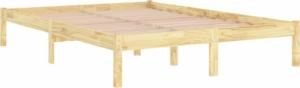 vidaXL vidaXL Rama łóżka, lite drewno sosnowe, 135x190 cm 4