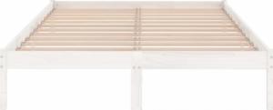 vidaXL Rama łóżka, biała, lite drewno sosnowe, 120x190 cm 5