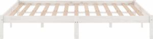 vidaXL Rama łóżka, biała, lite drewno sosnowe, 120x190 cm 6