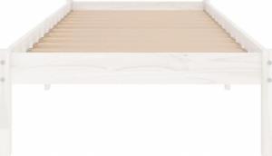 vidaXL vidaXL Rama łóżka, biała, lite drewno sosnowe, 90x190 cm 5