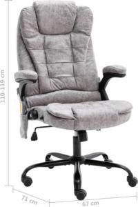 Krzesło biurowe vidaXL 20578 Szare 7