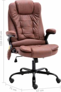 Krzesło biurowe vidaXL 20579 Brązowe 7