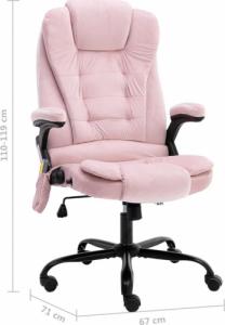 Krzesło biurowe vidaXL 20574 Różowe 7