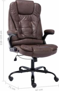 Krzesło biurowe vidaXL 20577 Ciemnobrązowe 7
