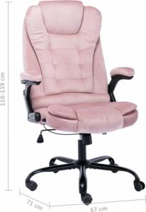 Krzesło biurowe vidaXL 20571 Różowe 6