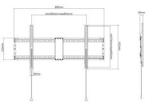 Techly Uchwyt ścienny ICA-PLB 948F 43'' - 90'' 3