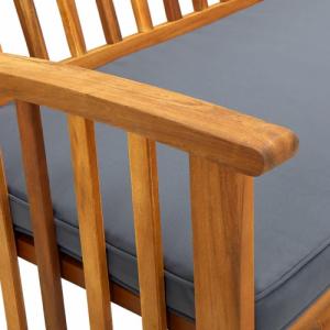 vidaXL vidaXL Ławka ogrodowa z poduszką, 147 cm, lite drewno akacjowe 7