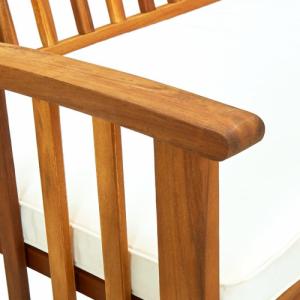 vidaXL vidaXL Ławka ogrodowa z poduszką, 119 cm, lite drewno akacjowe 6