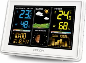 Stacja pogodowa Berdsen Stacja pogodowa z wyświetlaczem BD-907 biała 3
