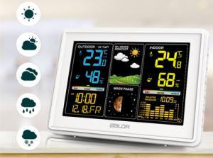 Stacja pogodowa Berdsen Stacja pogodowa z wyświetlaczem BD-907 biała 6