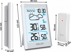 Stacja pogodowa Berdsen Stacja pogodowa z wyświetlaczem BD-911 biała 6