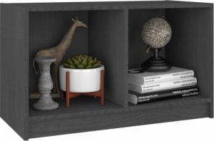 vidaXL vidaXL Szafka pod TV, szara, 70x33x42 cm, drewno sosnowe 4