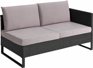 Tectake Meble ogrodowe, technorattan, Ostuni - czarny 3